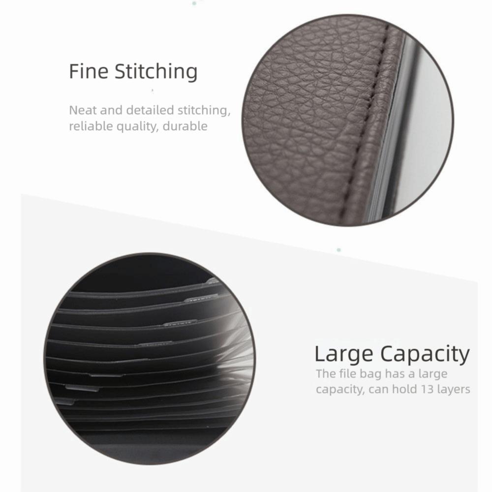 Waterproof Expanding File Holder 13 Pockets A4 Files Briefcase School Supplies