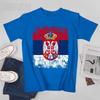 Унисекс Унисекс Винтажный Флаг СЕРБИИ Сербская Футболка Футболки С Круглым Вырезом Для Мальчиков 100% Хлопок Футболка