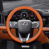 38cm Car Steering Wheel Anti-slip Wheel Cover Carbon Fibre For Lexus F Sport ES200 ES300 RX300 LS500h GS250 GS300 IS300 CT200h ytr3