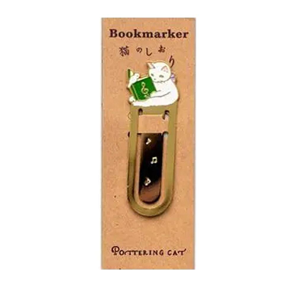 Закладка для книг Kawaii Reading Book Clip Cat Pagination Mark в японском стиле Metal Bookmark Gifts
