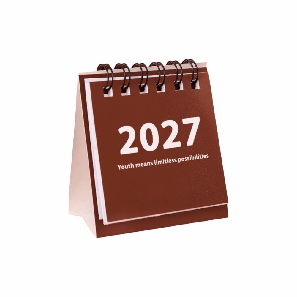 Double Coil 2027 Desk Calendar Standing Base Flip Calendar New Standing Calendar Home Office