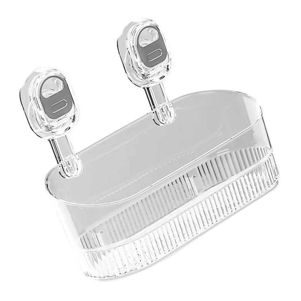 Сверхпрочная присоска Коробка для хранения Настенный держатель для косметики для ванной комнаты Прозрачная полка для использования в ванной и на кухне