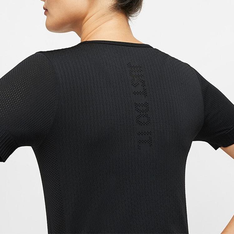 Nike Женская футболка с коротким рукавом для фитнеса Infinite Running, черные BV3914-010