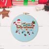 Christmas Cross Stitch Kit with 20cm Embroidery Hoop for DIY Crafting