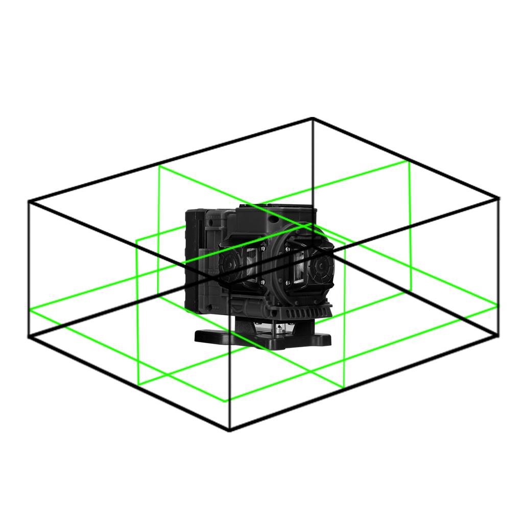 Multifunctional 12 Lines Green Light Laser Level 3 Degrees  Self-leveling Machine Rechargeable Lithium