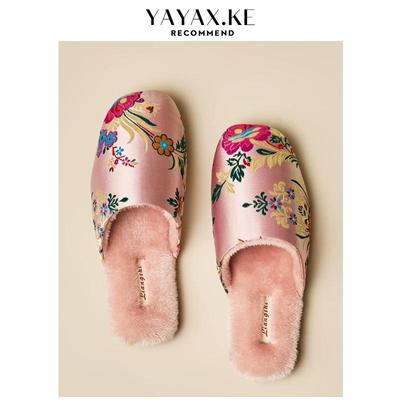 Тапочки комнатные в китайском стиле теплые нескользящие