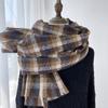 Women Scarf Autumn Winter Color Plaid Warm Thick Scarf Cashmere Tassel Shawl