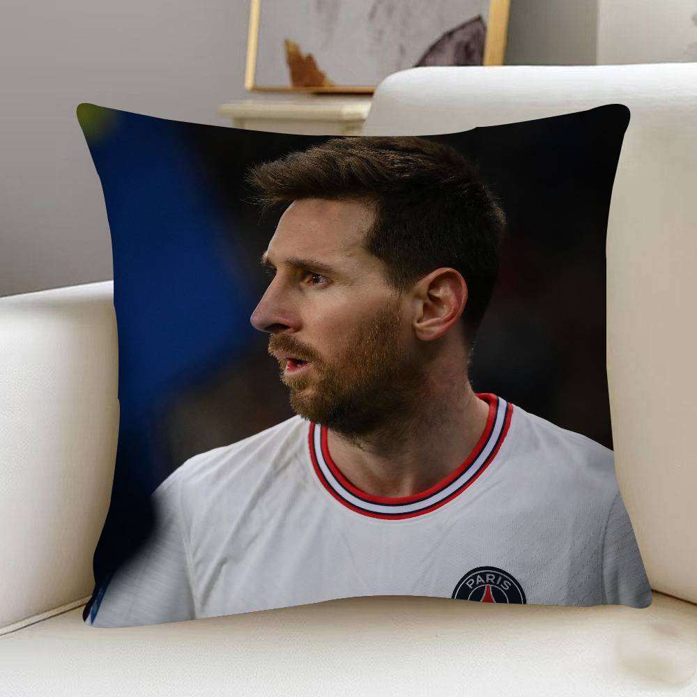 Футбольная наволочка М-Месси, чехол для подушки на диван, украшение для дома, подарок для детей