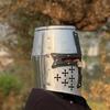 Шлем тамплиера-крестоносца Средневековый большой шлем Косплей Ролевая игра Стальной шлем