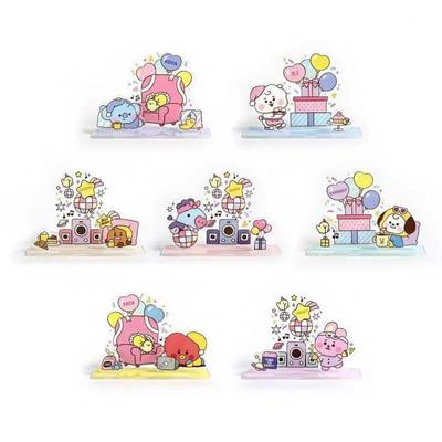 BTS Официальный подлинный товар Акриловый стенд Календарь Party Ver, TATA RJ KOYA MANG, KPOP, KBeauty, бесплатные образцы