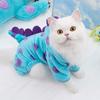 Warm Puppy Cat Clothing Cartoon Dinosaur Dog Pullover Hoodie Kawaii Winter Pet Clothes  Small Dogs