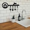 Sweet Home Design Black Iron Key Holder Rack, Wall Mounted