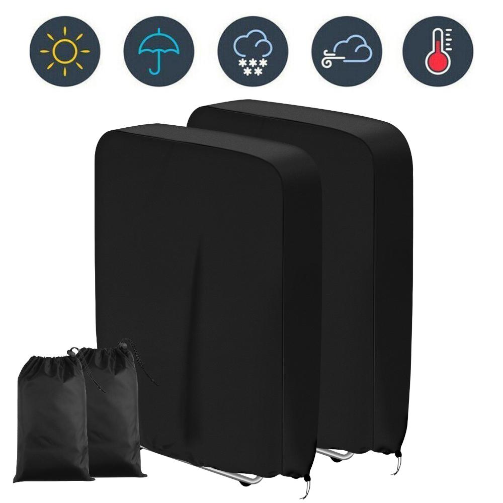 2 шт. складной чехол для стула водонепроницаемый чехол для шезлонга на открытом воздухе чехол для откидывающегося кресла на патио чехол для садовой мебели с сумкой для хранения