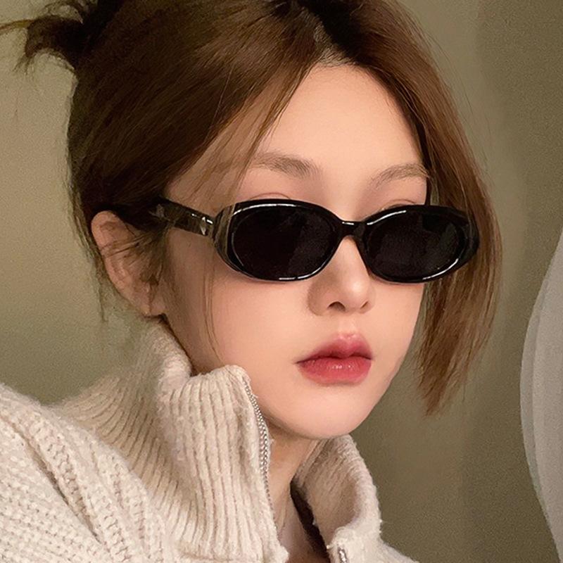 Модные очки в корейском стиле для женщин, овальной формы, стильные, антибликовые, женские солнцезащитные очки высокого качества