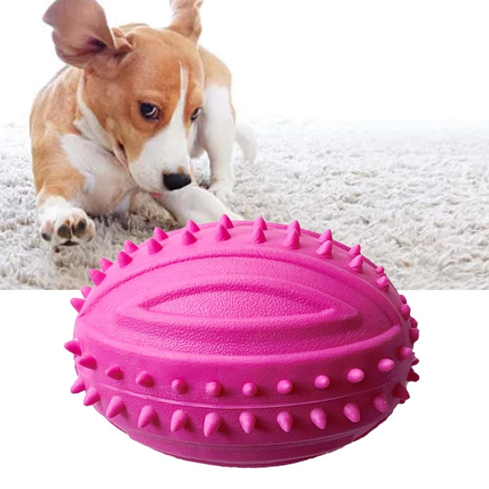 Rugby Shaped Dog Rugby Toy Tpr Dog Molar Toy Teething Support Dog Chew Toy Boredom Relief