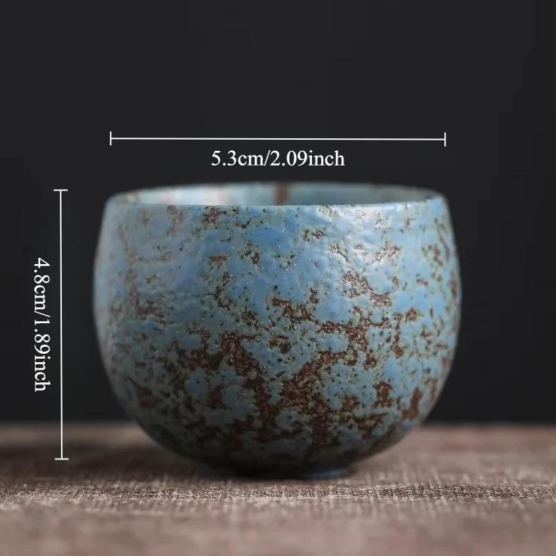 Japanese Ceramic Tea Cup - Vintage Rustic Stoneware, Handmade Single Cup, Zen Home & Tea Ceremony Use, Unique Design