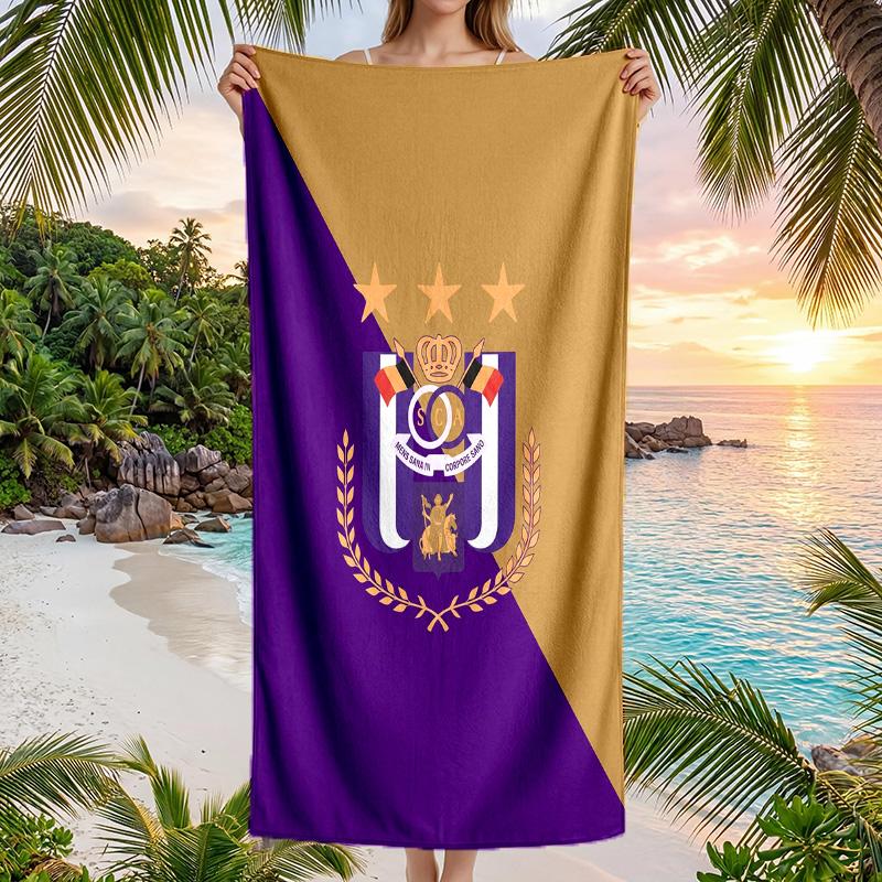 Anderlecht FC принт Быстросохнущее пляжное полотенце Микрофибра Впитывающее Портативное Дорожное Полотенце для плавания