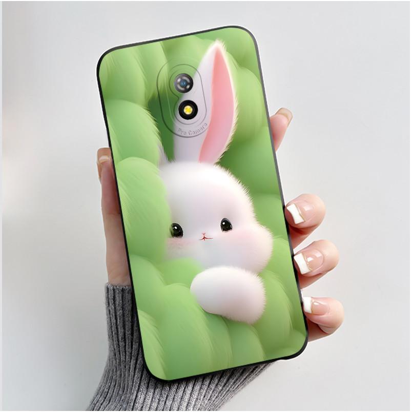 Soft TPU Case For ITEL A16 / A16 Plus / Alpha Lite Luxury Cute Love Rabbit Funny Black Silicone Phone Protective Back Shell Case