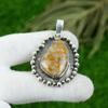 Natural Polka Dot Agate Gemstone Jewelry 925 Sterling Silver Pendant For Girls