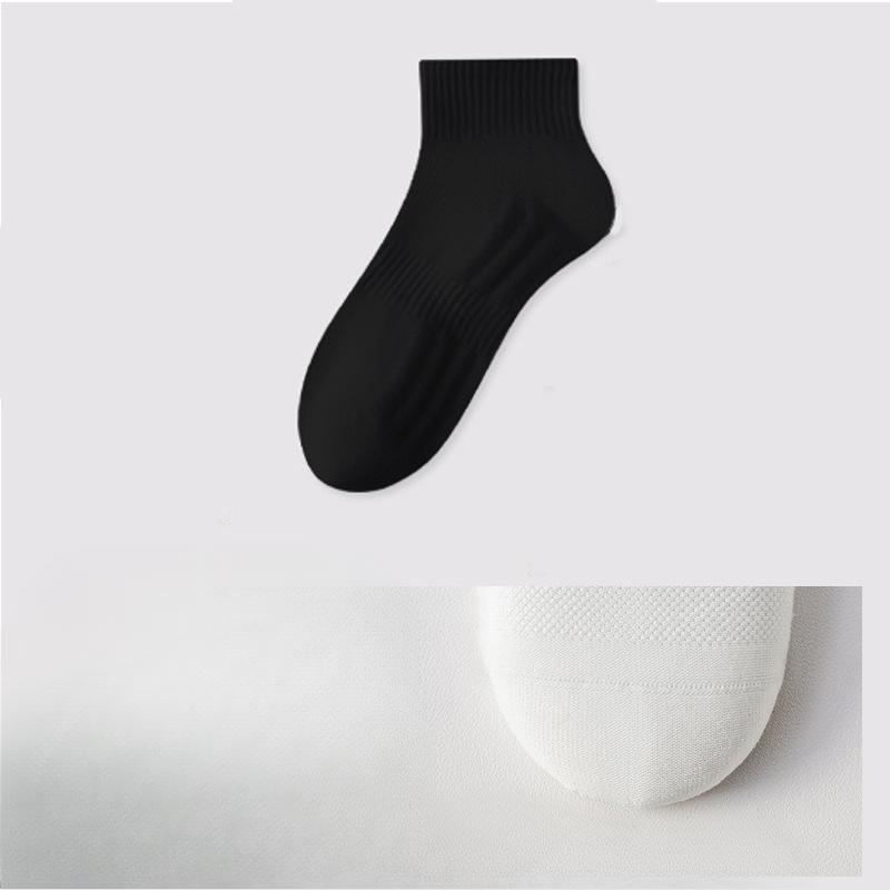 Мужские носки, короткие носки для весны и лета, тонкие антибактериальные хлопковые носки, дезодорирующие, влагоотводящие, массажные носки для занятий спортом