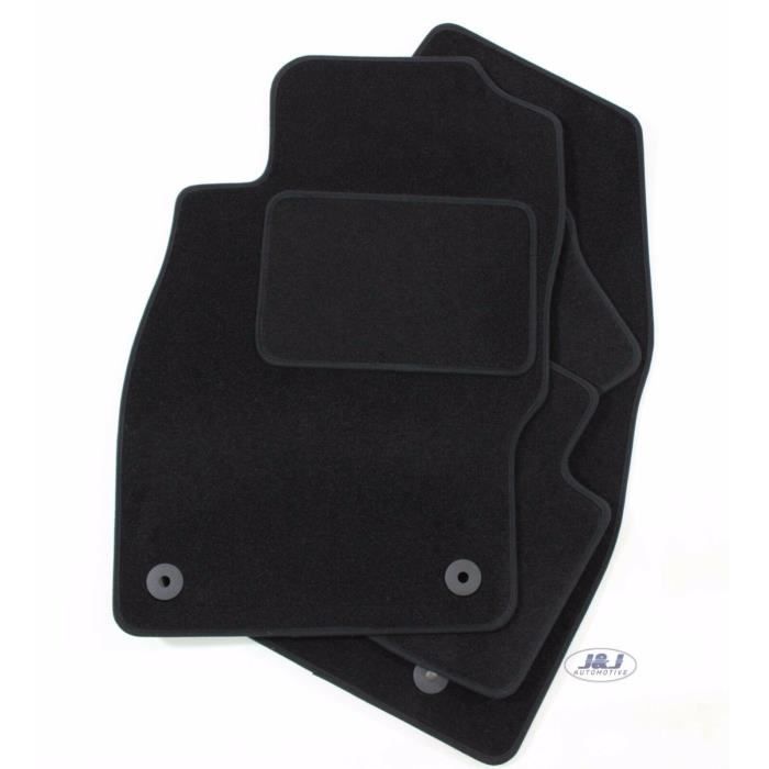Tapis De Sol Noir Velours - J&J AUTOMOTIVE - Opel Corsa E 2006-2019 - Sur Mesure - Antidérapant - Imperméable