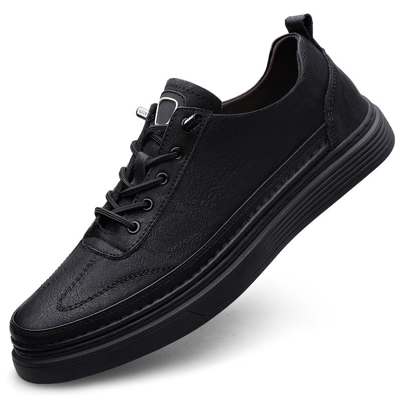 Fashion Classic Brand Men's Genuine Leather Casual Shoes Thick Soled Wear-resistant Oxford Shoes Trendy Men's Outdoor Hiking Shoes