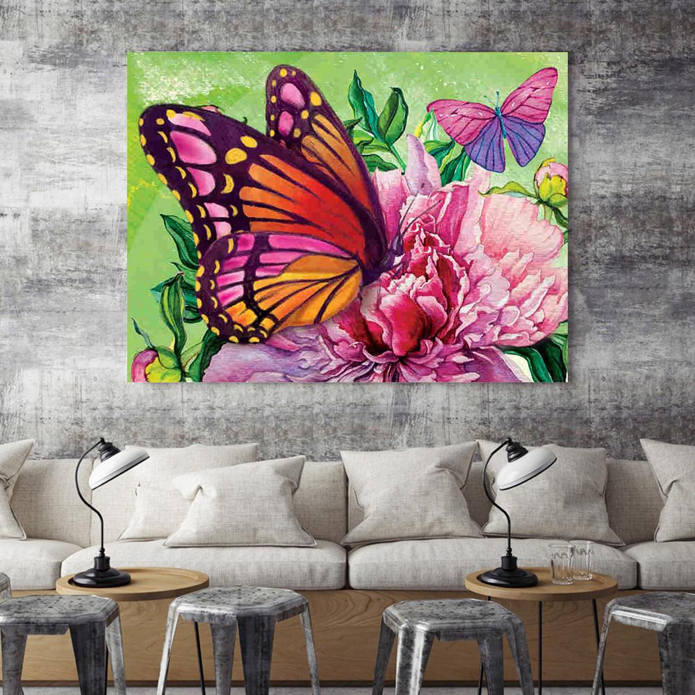 Diamond Painting Butterfly Full Square Drill Cross Stitch Diamond Embroidery Flowers