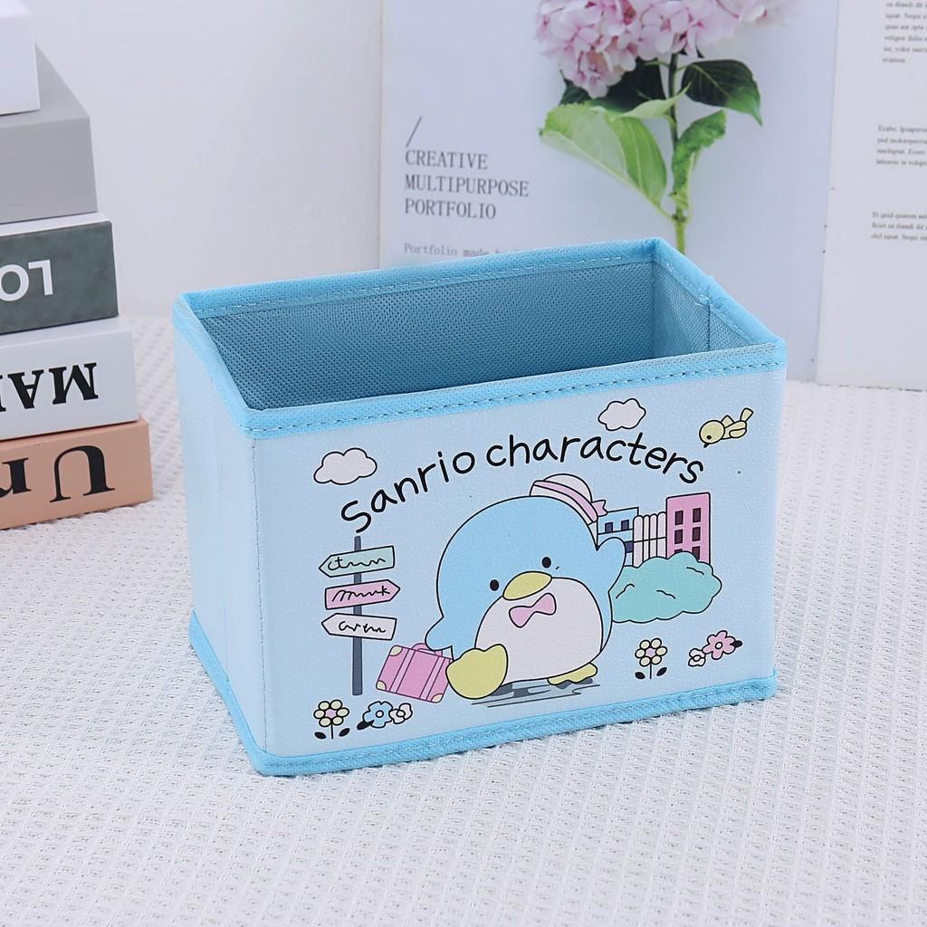 Складная настольная коробка для хранения с рисунком Hello Kitty, Куроми, Синнаморолл, Мой Мелоди для офиса и спальни, для наведения порядка