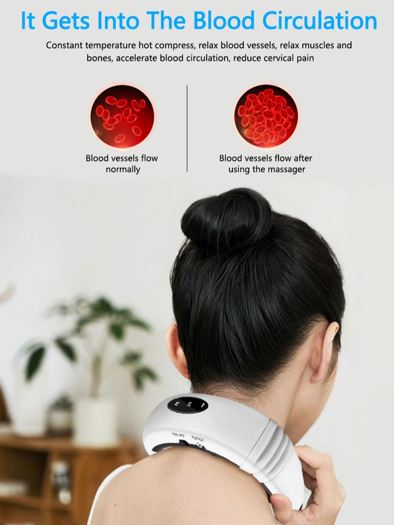 Безболезненный импульсный массажер для шеи, боль в спине и ногах, снимающий усталость, здоровье, 6 режимов, снимающий усталость