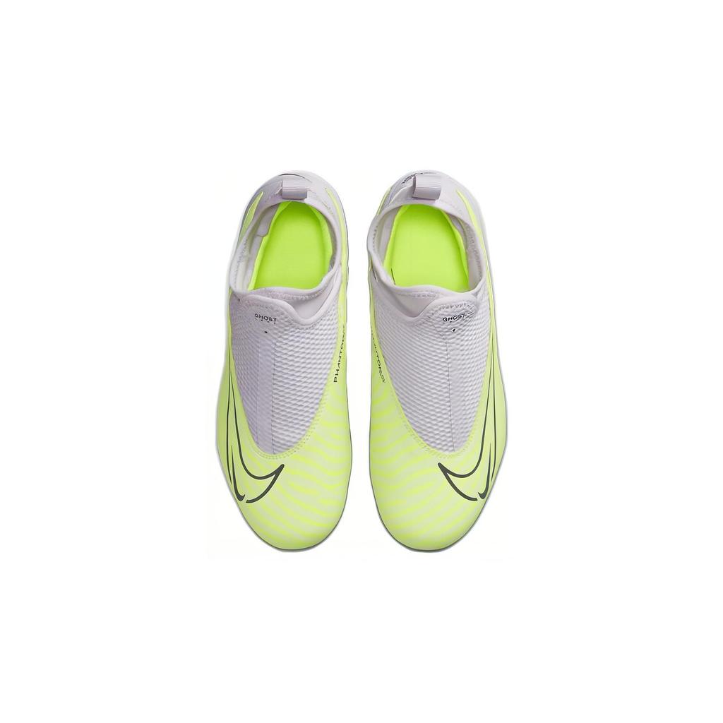 Nike Phantom DF AG Artificial Turf Synthetic Leather Comfortable Versatile Sport Low Top Kids Football Shoes Kids Football Shoes Gray-Green DV3069-705