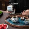 Чайный сервиз «Лотос» ручной работы: Чайник, шесть чашек с подносом - стиль кунг-фу