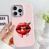 LZ18 Lips Kiss Soft Phone Case for Samsung S24 Ultra S23 Plus S21 FE A16 A54 A34 A05s A06 Infinix Hot 40 30i Lens Protection Shockproof Cover
