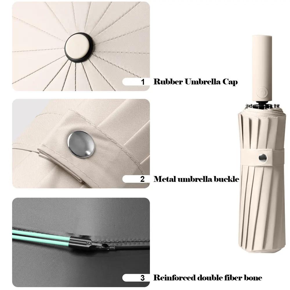 16 К Двойные Кости Большой Зонт Мужской Женский Ветрозащитный Компактный Зонт Автоматический Складной Бизнес Роскошный Зонт От Солнца Дождя Путешествия