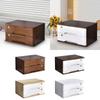 Wood Desktop Storage Box with Lock Storage Drawer 2 Tier Sturdy,Desk Organizer,Wooden Tabletop Cabinet for Home Workspace