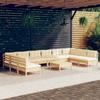 Day and Night - Day and Night Garden Furniture 11 Pieces and Cushions Solid Cream Pine Wood