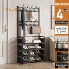 Multi-Layer Shoe Rack Doorway Clothes Hanger High Stability Simple Installation Shoes Shelf Floor-Standing Storage Rack