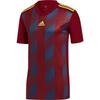19 Ss V-Neck Comfortable Striped Short Sleeve Soccer Jersey Men Jersey Burgundy DP3203