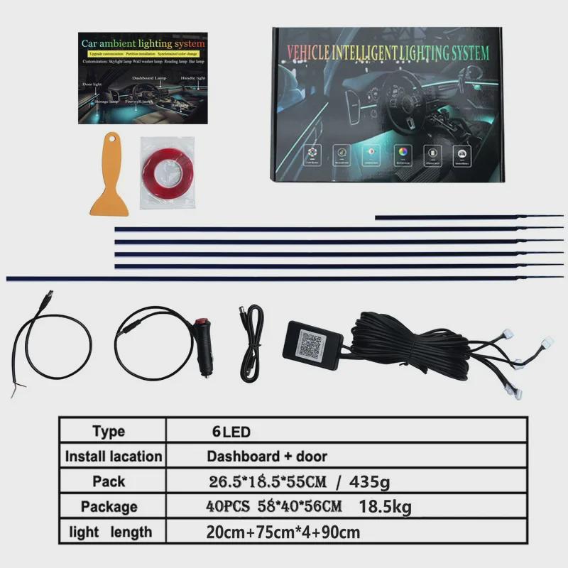 LED Car Interior Rhythm Lights with App Control