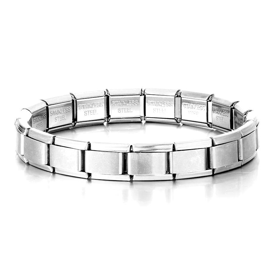 Новый итальянский браслет с подвесками для женщин и девочек, модные высококачественные матовые подвески, браслет из нержавеющей стали, изготовление ювелирных изделий своими руками