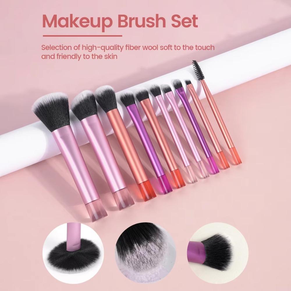 10pcs/set Soft Bristles Cosmetic Brush Professional Makeup Tool Durable Make Up Supplies