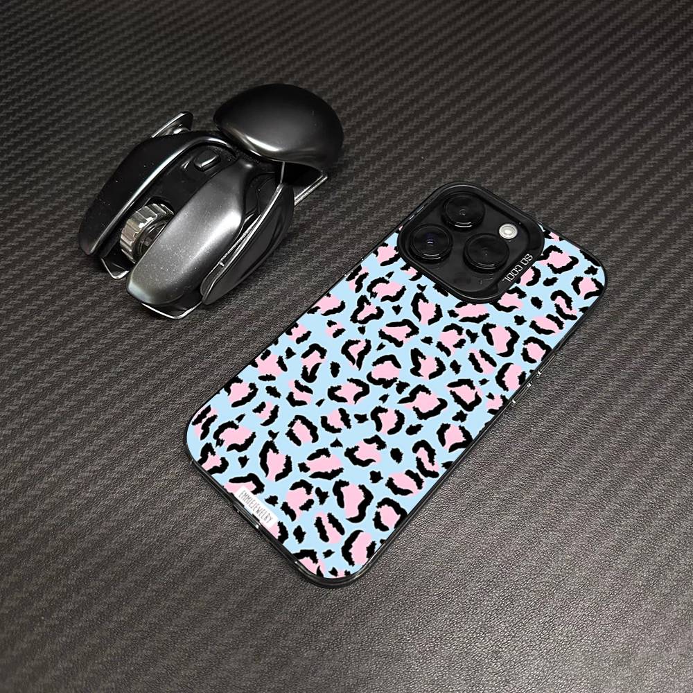 Классический чехол для телефона с леопардовым принтом и гепардом для iPhone 17 16 15 14 13 12 11 Pro Max Plus Серебристый цвет