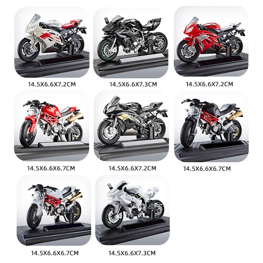 Cross-border Alloy Motorcycle Model: Racing Toy with Sliding Linkage Parts