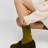 DEPOUND cursive logo socks - olive