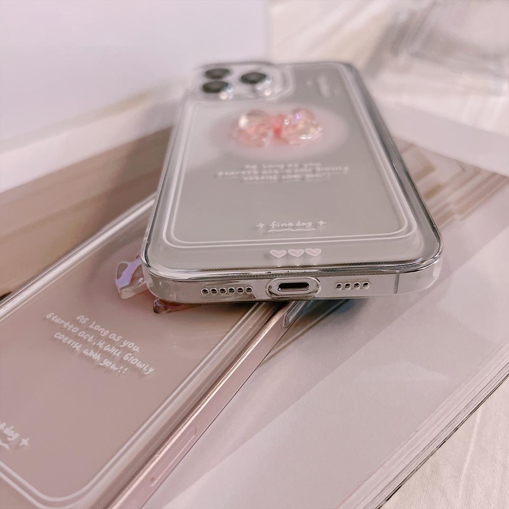 Чехол для мобильного телефона с бабочкой для iPhone 15 Pro Max Plus 14 13 12 11 Mini X XS XR 3D чехлы с кристаллами для девочек противоударная задняя крышка