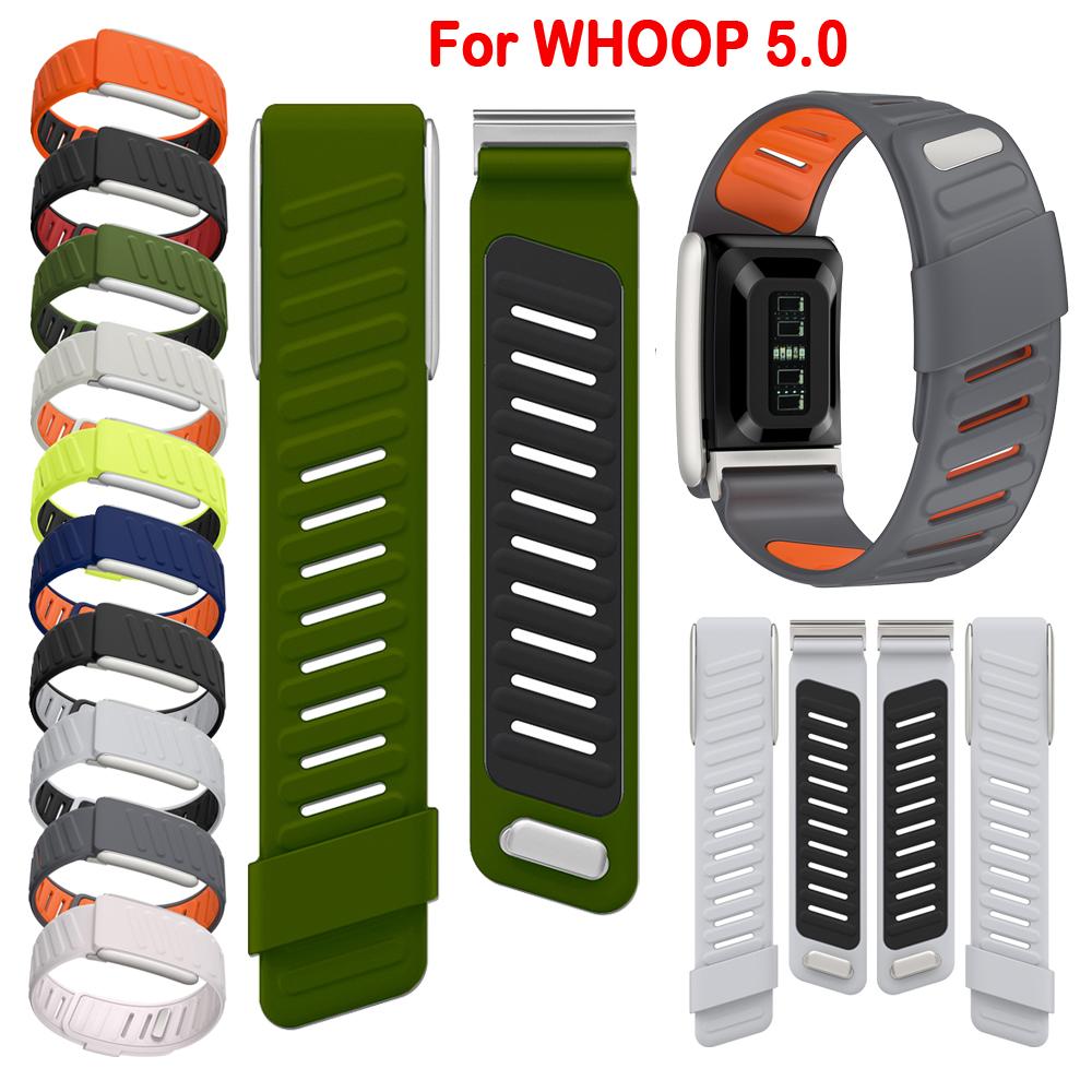 Черный Оранжевый Серый Ремешок Браслет для Whoop 5.0 Браслет для Whoop Ремешок Резиновый Силиконовый Спортивный Замена Дышащие Ремешки