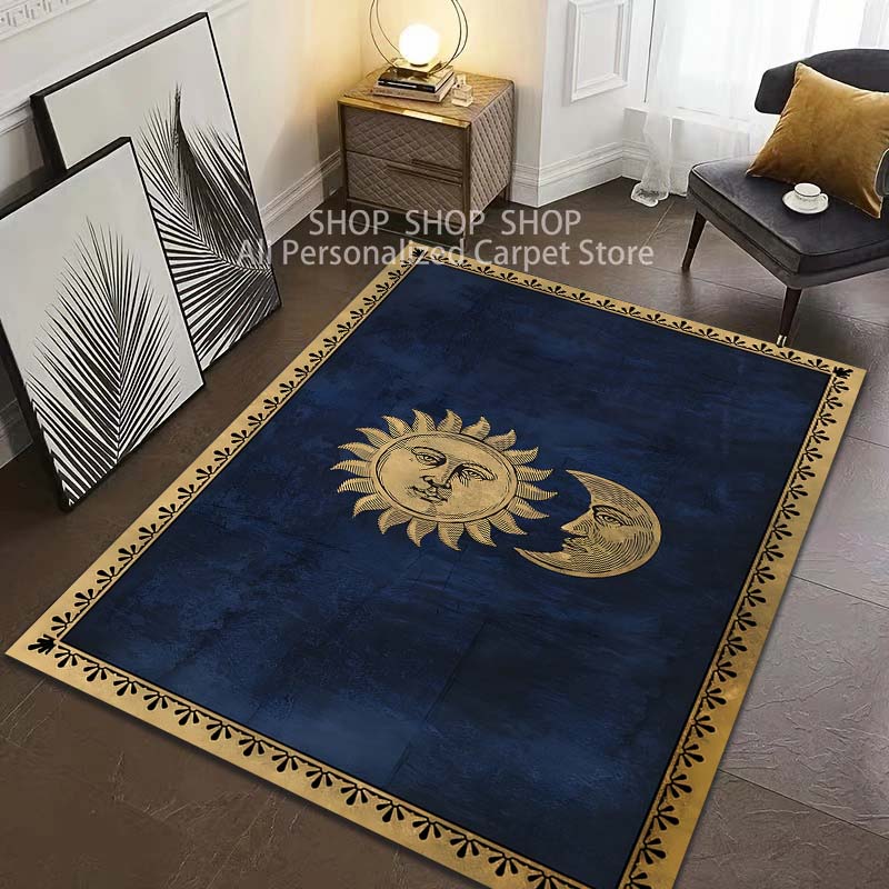 Ковер с принтом игровых карт дракона разных размеров для гостиной, спальни, дивана, домашнего декора, нескользящий коврик для пола, современный ковер