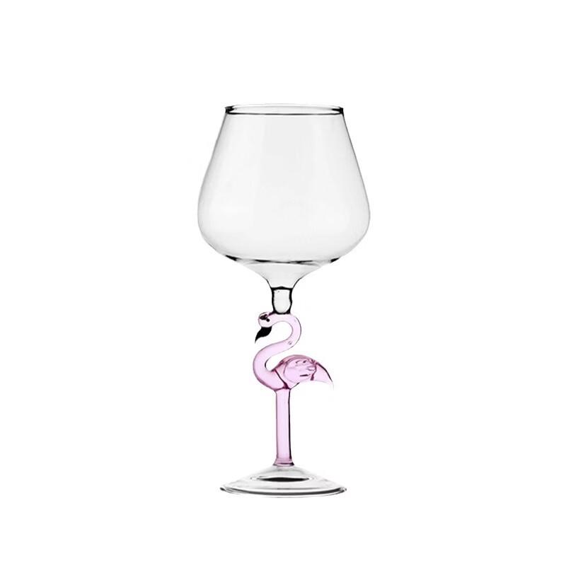Flamingo Shaped Glass Cocktail Glasses - Set of 2