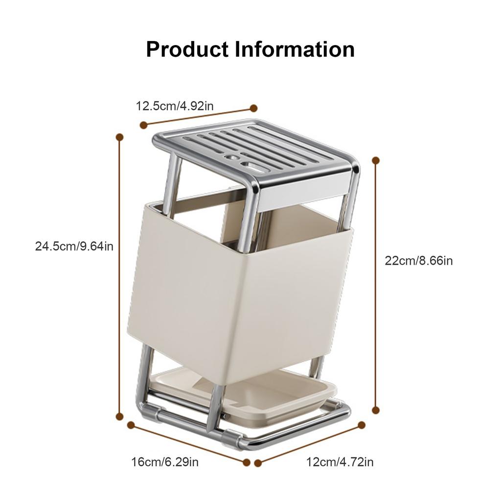Kitchen Knife Holder Integrated Slant Insert Rack Space Saving Storage Multifunctional Kitchen Organizes for Utensils