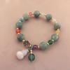 Natural Jade &Chalcedony Beaded Bracelet For Women Green Gourd Ethnic Lucky Couple Bracelets On Hand Fashion Jewelry 11 .11 Ybr214