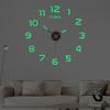 Creative Non-punching, Luminous DIY Wall Clock, Bedroom and Living Room Mirror Clock, Silent Acrylic Decorative Wall Clock